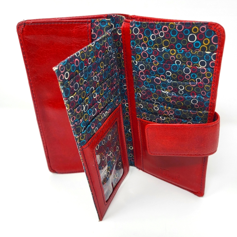 Fossil Women's Red Genuine Leather  Wallet